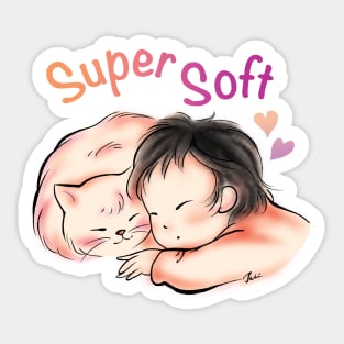 Super soft cat baby Sticker